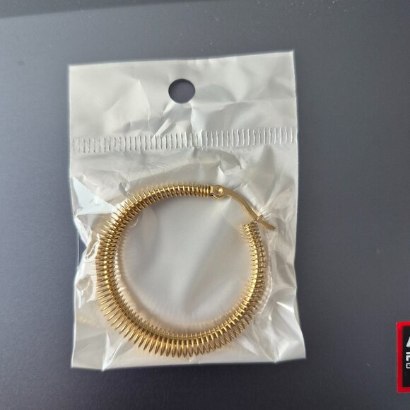 Jewelry - Gold Coil Hoop Earrings